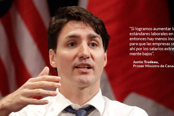 Trudeau envía mensaje a México para que aumente salarios, que “son extremadamente bajos”