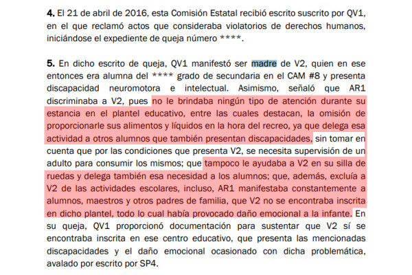 Documenta CEDH otro maltrato de maestra a estudiante de Mazatlán