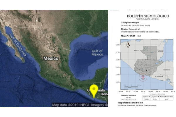 Sismo de magnitud 5.7 sorprende a habitantes de Ciudad Hidalgo, Chiapas; no se reportan daños