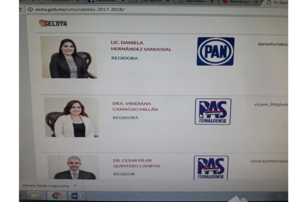 Pese a algunos cambios en el Cabildo elotense, la página del Ayuntamiento no ha actualizado dicha información.