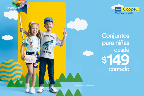 Que tus peques estén siempre a la moda con los conjuntos que encuentras en Coppel