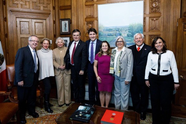 Justin Trudeau se reúne con siete secretarios del próximo Gobierno de AMLO en Canadá