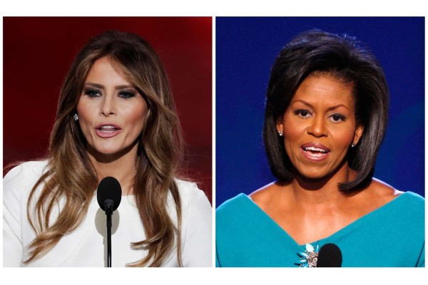 Polemizan por similitud de discursos de Melania Trump con el de Michelle Obama