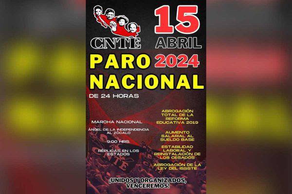 $!CNTE no ve avances en negociaciones con AMLO; anuncia paro y marcha este lunes