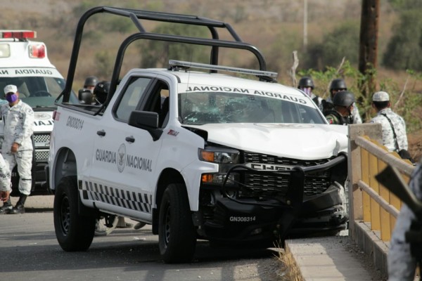 Se accidentan elementos de la Guardia Nacional, en Culiacán