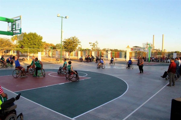 INCLUSIÓN Construyen cancha de basquetbol adaptado en Navolato para basquetbolistas en silla de ruedas