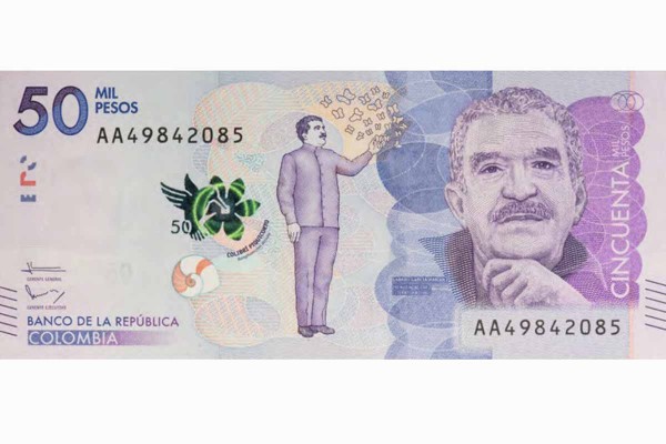 Ponen a 'Gabo' en billete colombiano