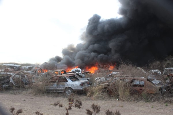 Se incendia por octava ocasión la pensión de grúas Culiacán