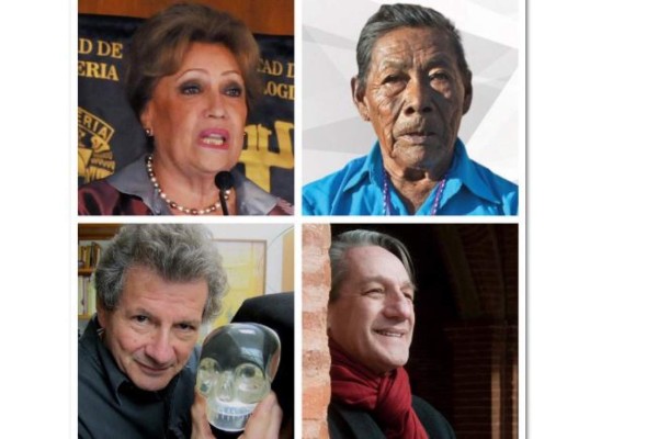 Ganadores del Premio Nacional de Artes y Literatura 2017: Mercedes Guadalupe de la Garza, Francisco Barnett Astorgar, Nicolás Echeverría y Alberto Ruy Sánchez.