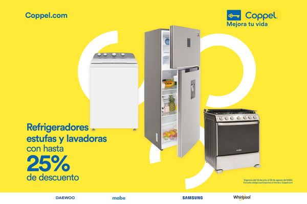 Renueva tu hogar con los descuentos en electrodomésticos y línea blanca de Coppel