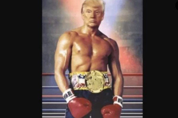 Trump tuitea una foto suya como Rocky Balboa y el mundo lo trolea
