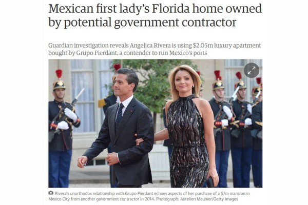 The Guardian devela otra 'casa blanca' de la esposa de EPN, pero en Miami