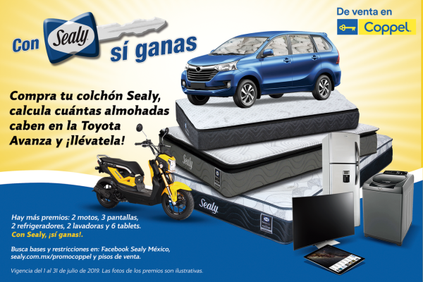 Llévate tu colchón Sealy en Coppel y participa para llevarte grandes premios
