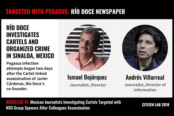 Periodistas de Ríodoce fueron espiados con Pegasus un día después del asesinato de Javier Valdez: Citizen Lab