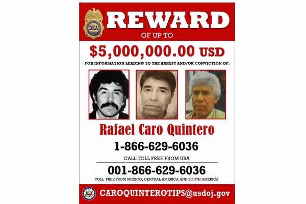 Buscan a Caro Quintero federales y la DEA