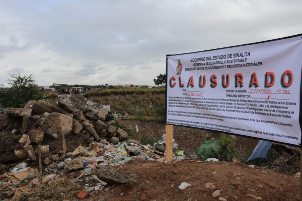 Clausuran en Culiacán el basurón clandestino del Piggy Back