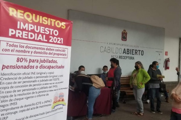 Ofrece Ayuntamiento de Culiacán descuentos en impuesto predial; serán válidos hasta febrero