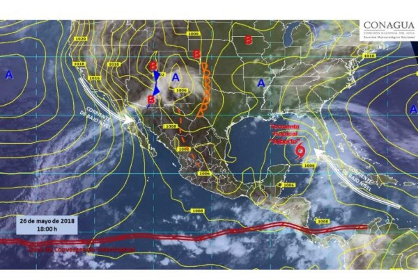 Tormenta Tropical Alberto se ubicó esta mañana a 205 kilómetros al este-noreste de Cancún