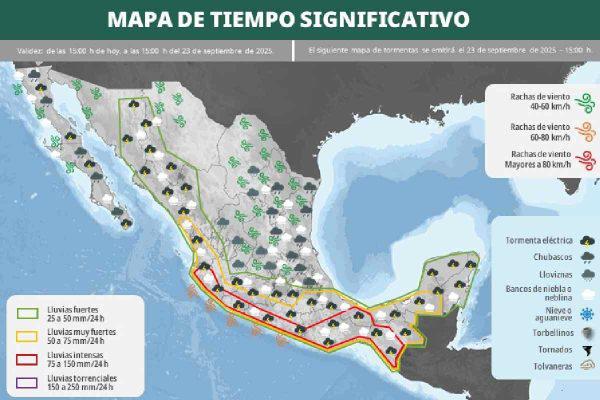 $!Tormenta tropical Narda se convierte en huracán categoría 1; provocará lluvias en estos estados