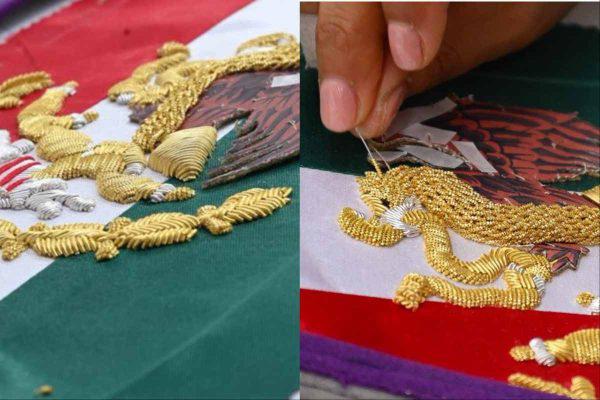 $!Fotos: así se confeccionó la banda presidencial que Sheinbaum usará en su primer Grito de Independencia
