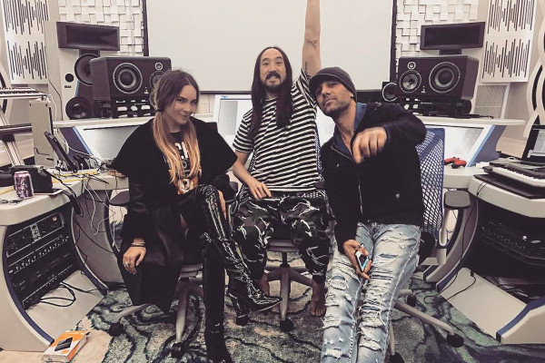 Trabaja Belinda en sesión de música con Aoki