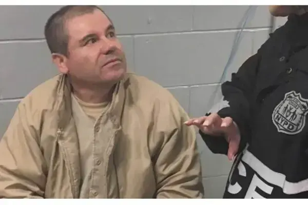Joaquín Guzmán Loera, “El Chapo”, cuando estuvo bajo custodia de autoridades de Nueva York.