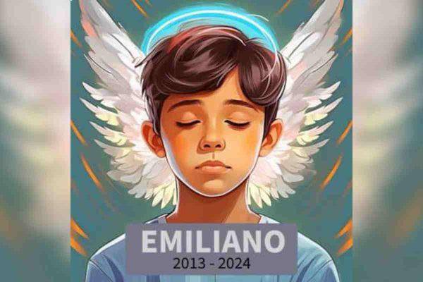 Ilustración en honor a Dante Emiliano, un niño de 12 años que falleció tras ser baleado en Tabasco.