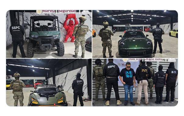 Un empresario de Yucatán fue detenido por vínculos con el crimen organizado; le aseguran vehículos de lujo.