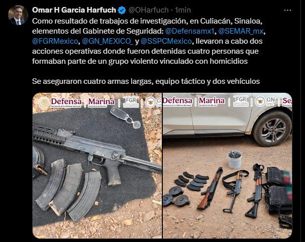 $!Caen cuatro presuntos integrantes de célula delictiva en Culiacán; dos son menores de edad