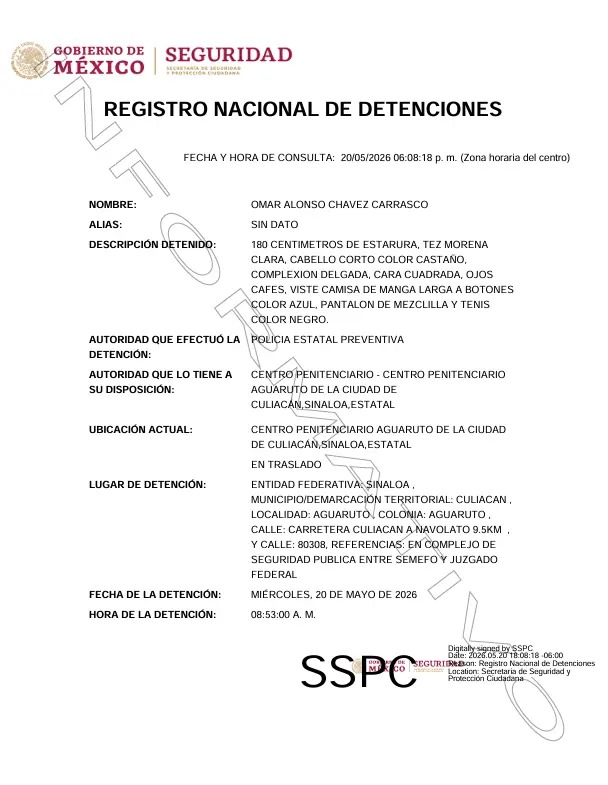 $!Detienen a Omar Chávez, hijo de Julio César Chávez, en Culiacán
