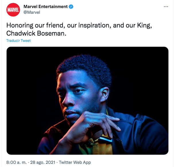 $!Rinden homenaje a Chadwick Boseman a un año de su muerte