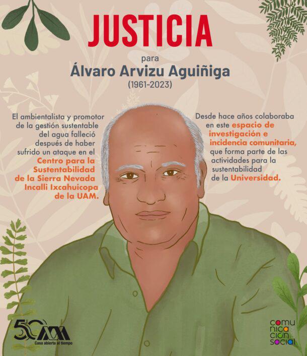 $!Ilustración de Álvaro Arvizu Aguiñaga, difundida por la UAM para exigir justicia por su asesinato.