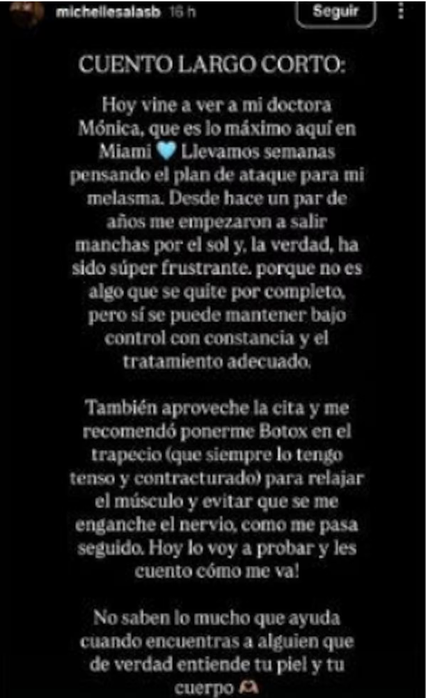 $!Revela Michelle Salas la enfermedad que padece desde hace varios años