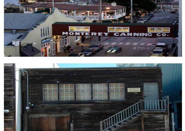 El paseo de Cannery Row y el laboratorio de Ed Ricketts “el Doc”, a un costado del Acuario de la bahía de Monterrey.