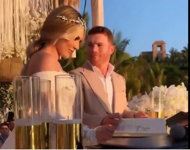 Se dan el sí: Canelo Álvarez y Fernanda Gómez se casan por el civil en Nayarit