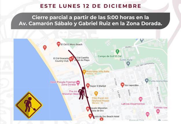 Los topes elevados de la Avenida Camarón Sábalo serán retirados a partir del lunes en la mañana, por lo que un carril será habilitado de doble sentido.
