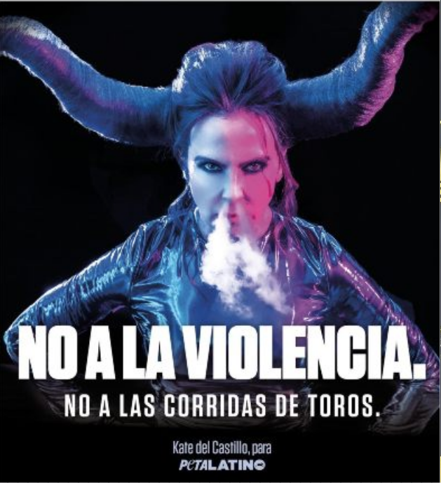 $!Protesta Kate del Castillo contra las corridas de toros