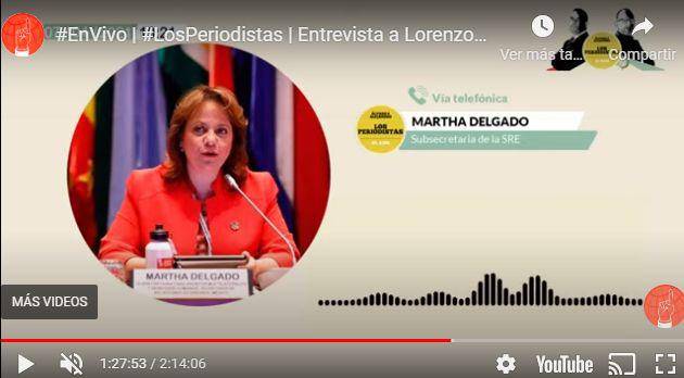 Martha Delgado Peralta, subsecretaria para Asuntos Multilaterales y Derechos Humanos de la Secretaría de Relaciones Exteriores.
