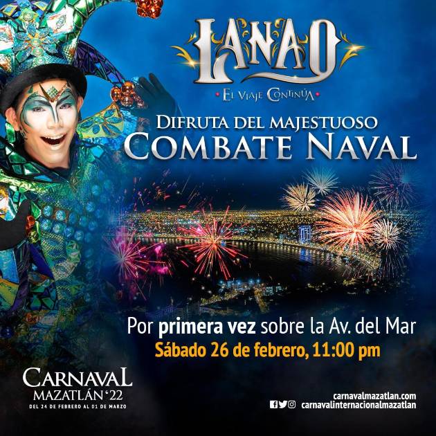 Este sábado, Combate Naval y Quema del Mal Humor se mudan de Olas Altas al  malecón de Mazatlán