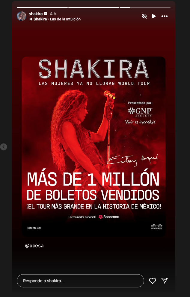 $!Logra Shakira un nuevo récord, vende más de un millón de boletos en México