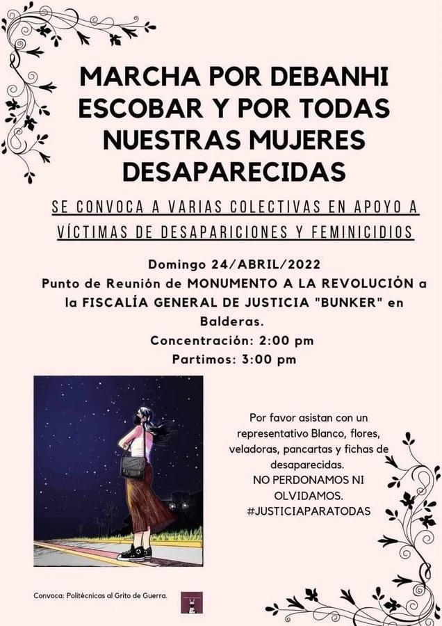 $!Mujeres marcharán este domingo por Debanhi y víctimas de desaparición y feminicidio