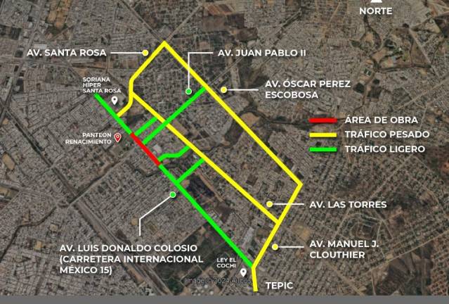 Estas son las rutas alternas por construcción del puente elevado en Mazatlán