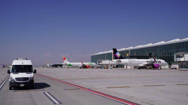 Instalaciones del Aeropuerto Internacional de la Ciudad de México.