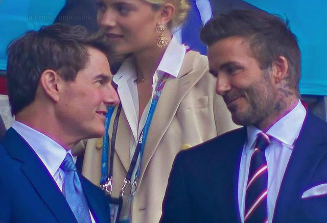 Tom Cruise asiste a partido entre Inglaterra e Italia