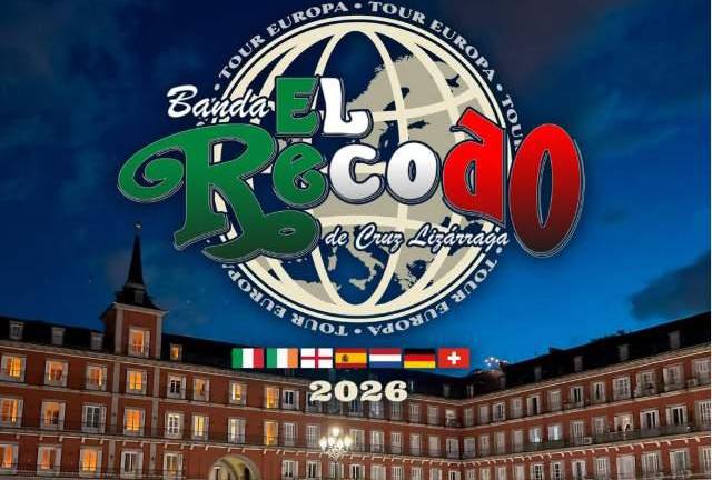 Banda El Recodo inicia septiembre en Europa y comparte en sus redes sociales una imagen con los colores patrios.