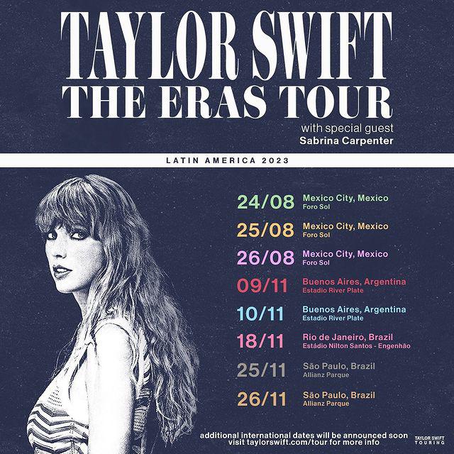 $!Taylor Swift llegará a México con su The Eras Tour