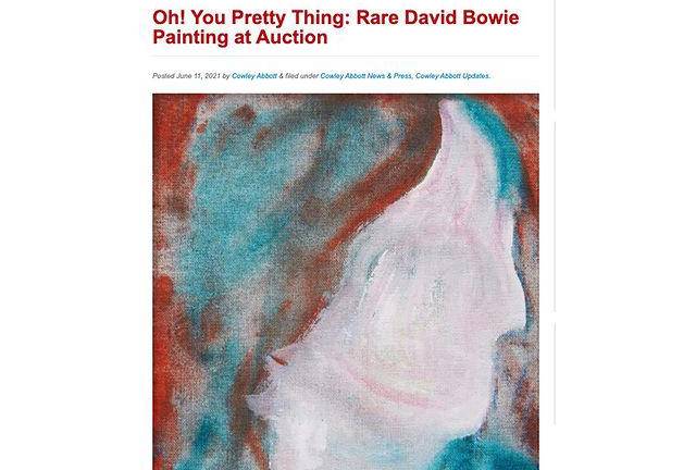 Una pintura de David Bowie encontrada en un basurero será subastada