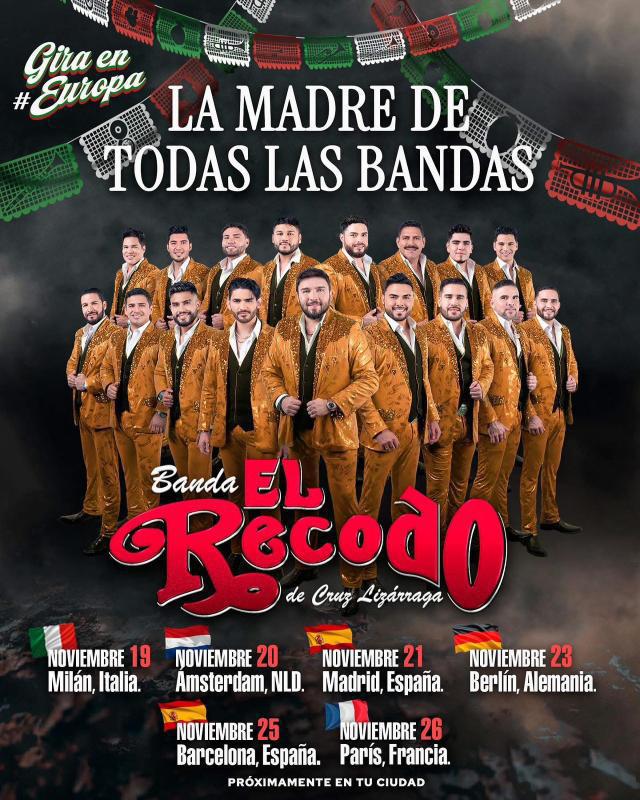 $!La Banda El Recodo tendrá mucho trabajo al programar para noviembre de este 2025, una gira por el viejo continente.