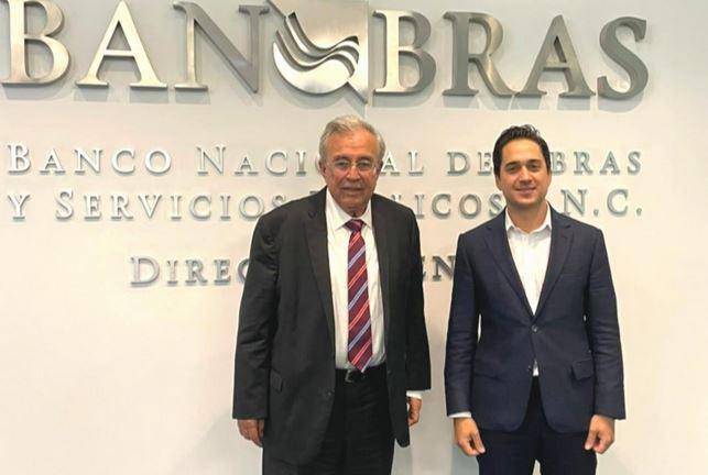 Rubén Rocha Moya, Gobernador electo de Sinaloa, y Jorge Mendoza Sánchez, director general de Banobras.