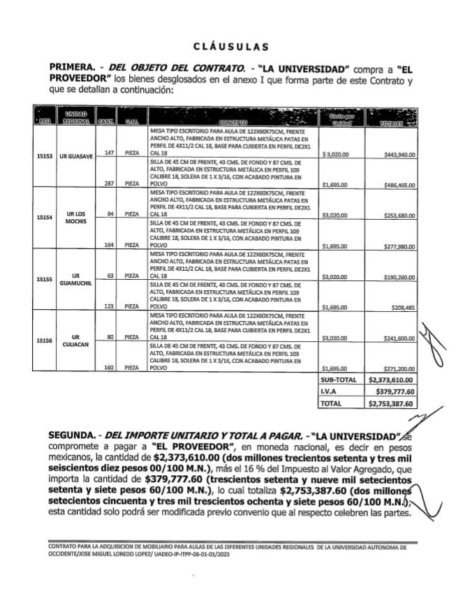 $!Adquiere UAdeO mobiliario nuevo para sus planteles